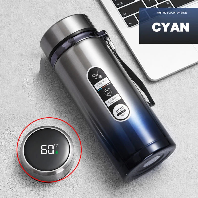 Thermos Bottle with LED Temperature Display