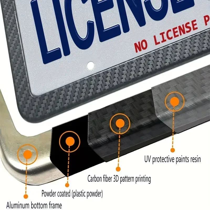 Carbon Fiber License Plate Frame