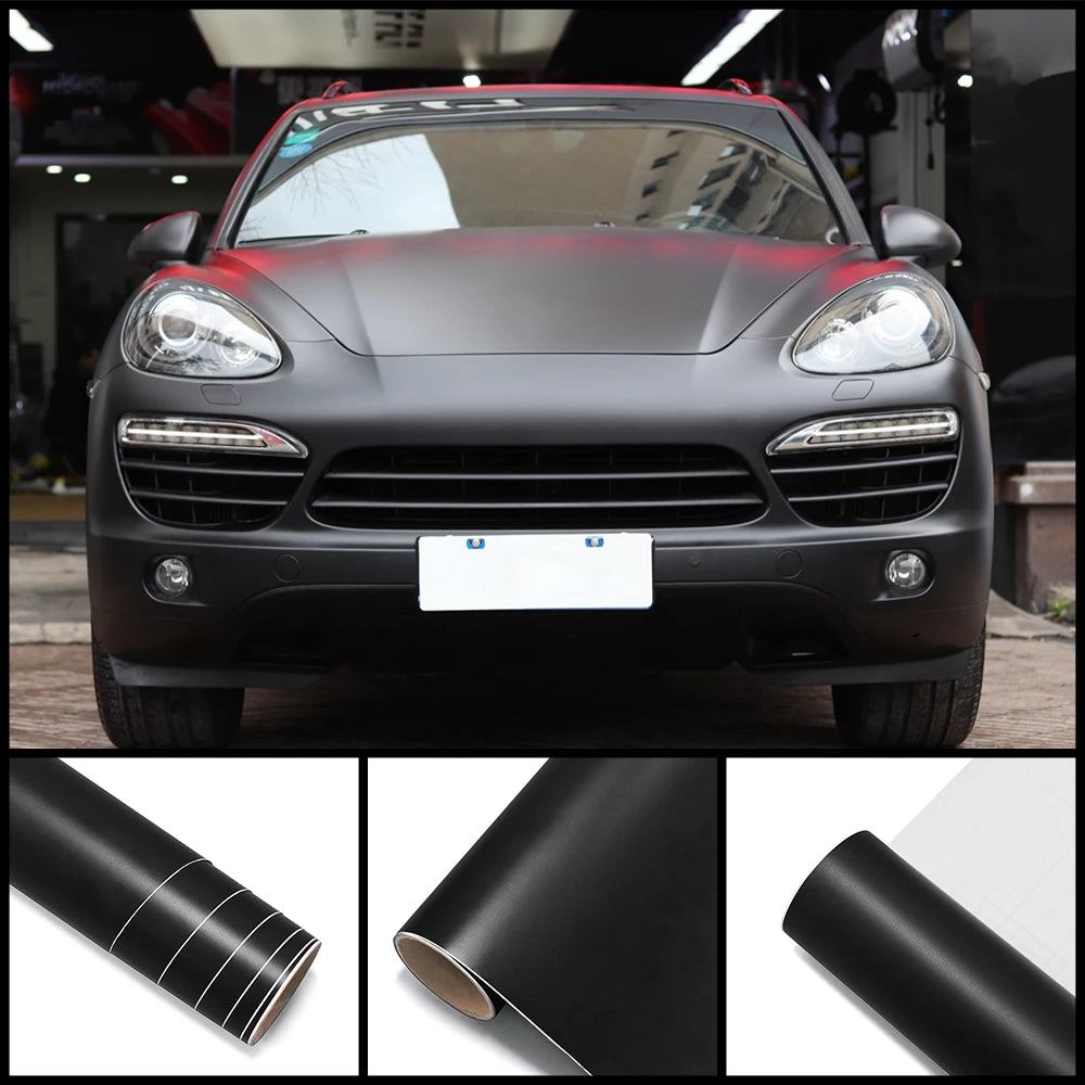 Matte Black Car Whole Body Wrap