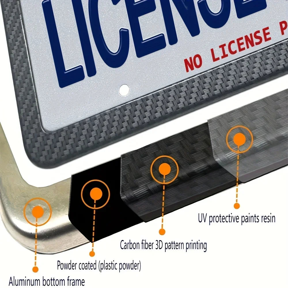 Carbon Fiber License Plate Frame